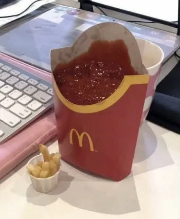 cursed food ketchup meme